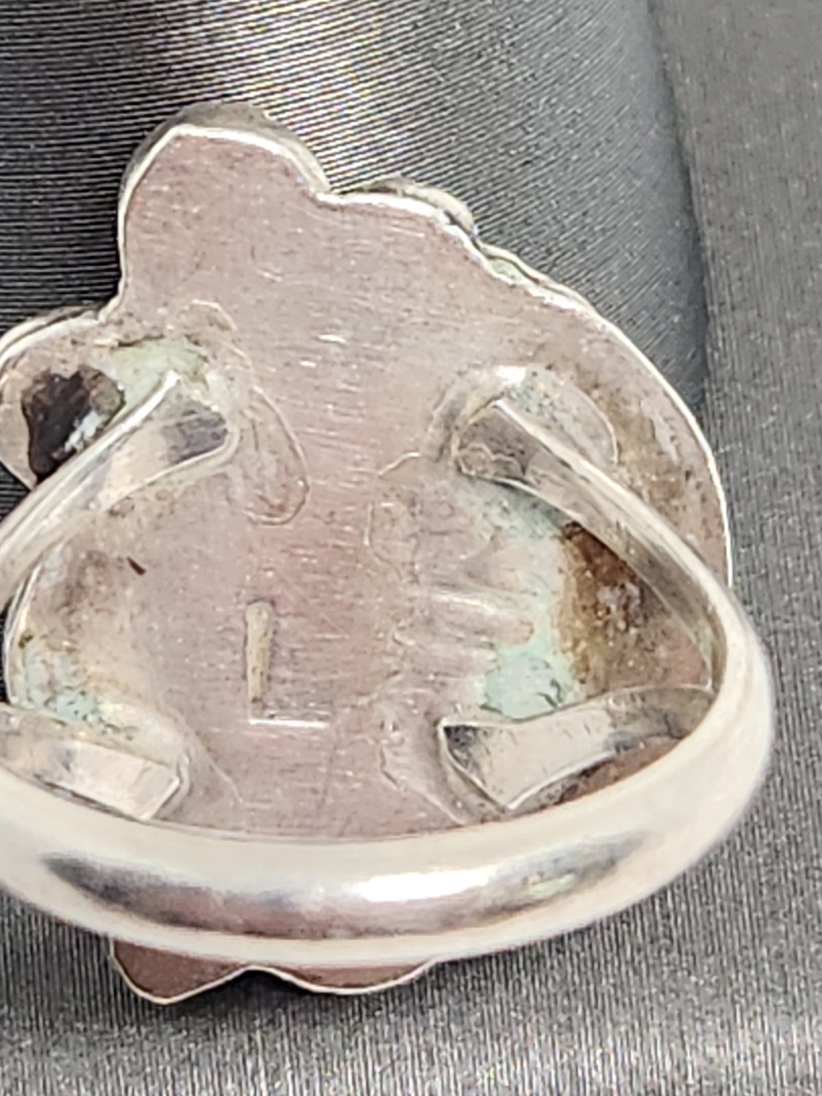 Navajo Native Ball & Feather Drop Sterling Silver Ring