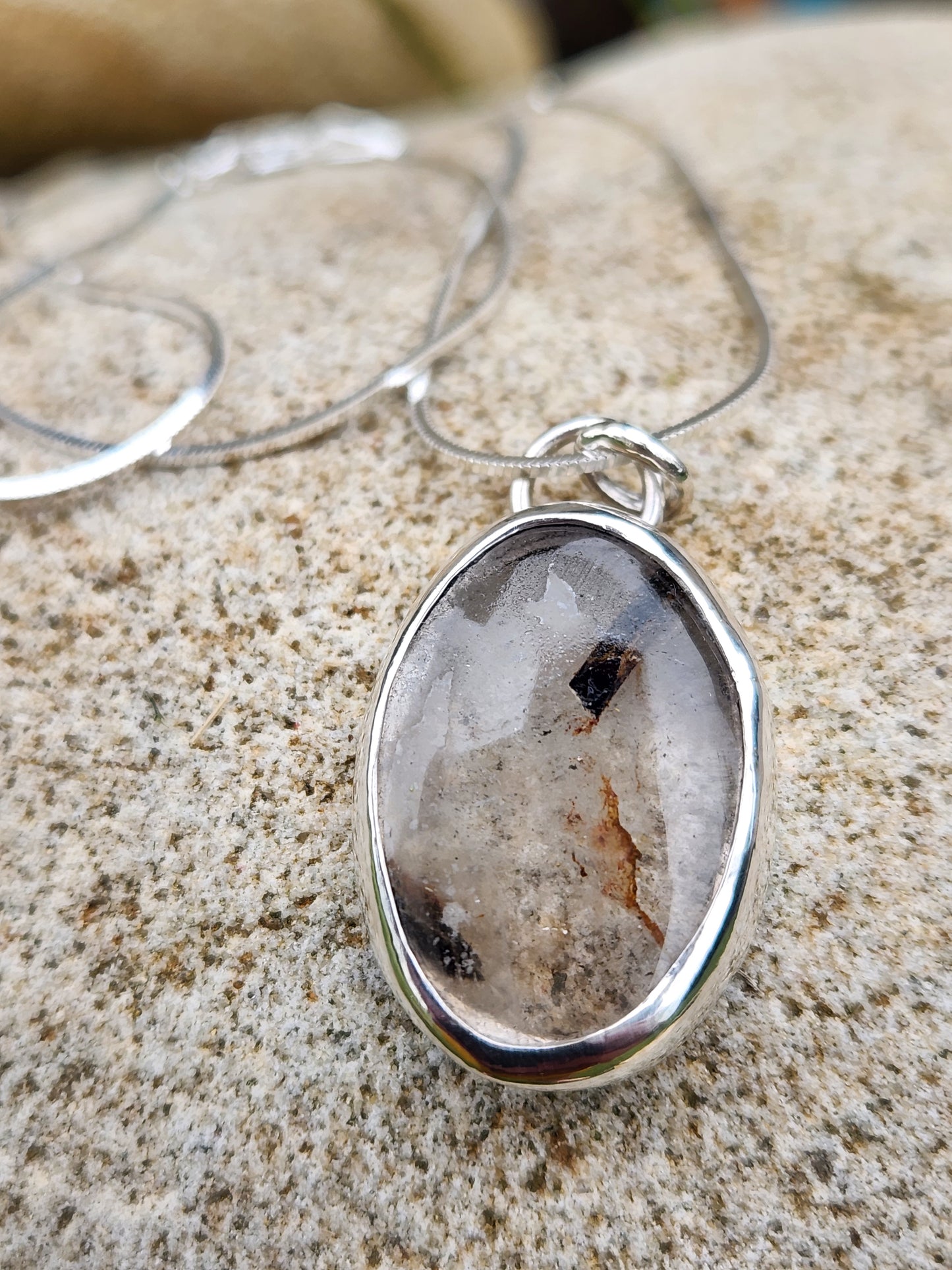 Rutliated Quartz in Sterling