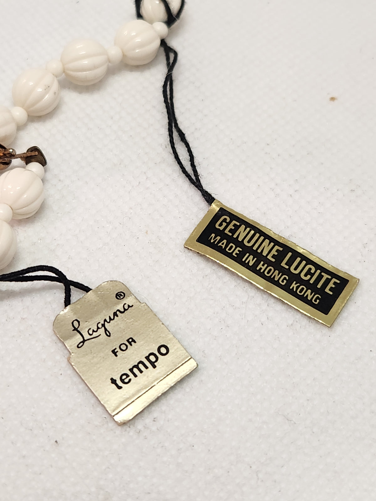 Vintage Lucite Made in Hong Kong Beaded Necklace