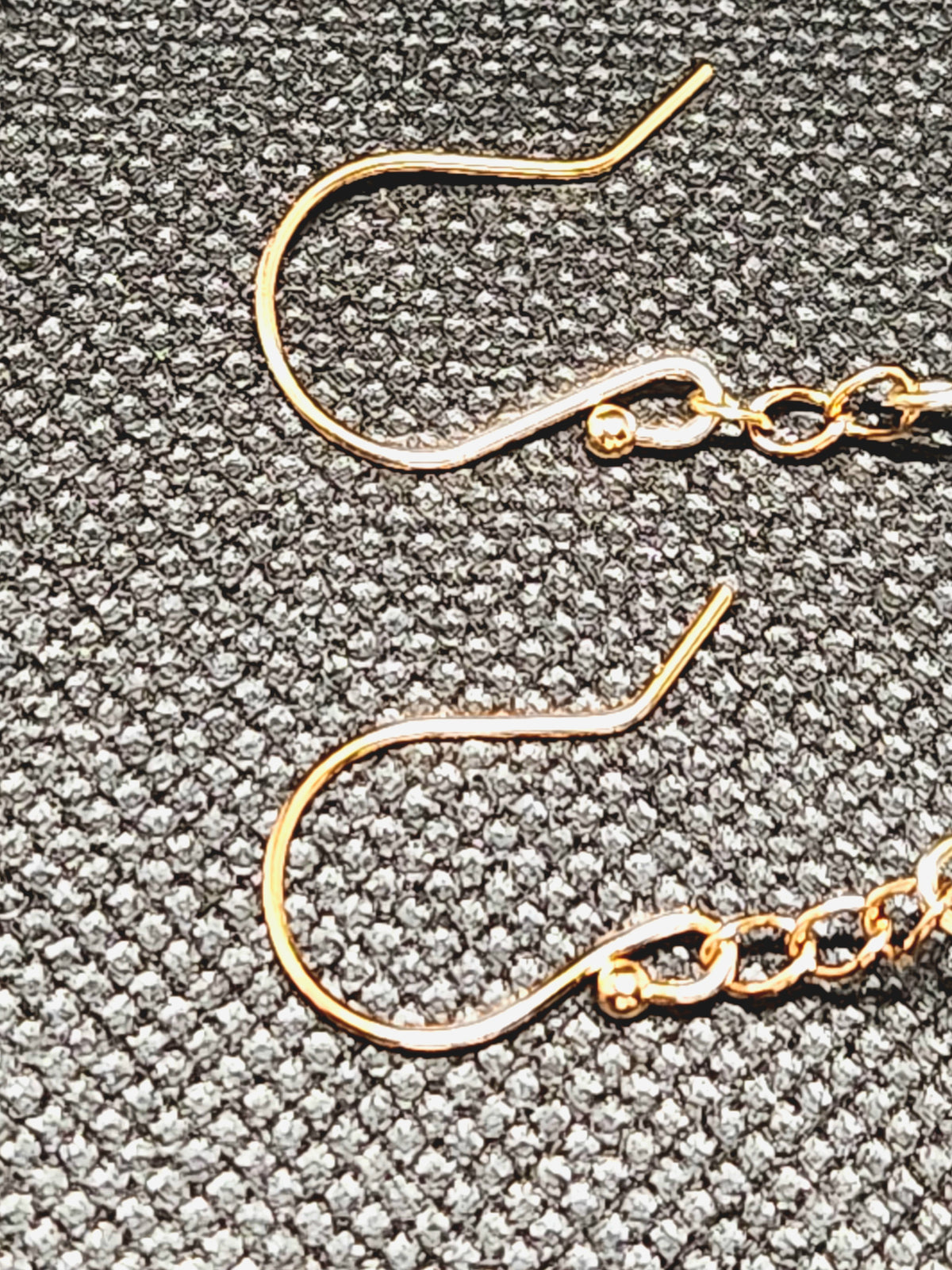 Goldtone Faceted Glass Double Dangle Earrings
