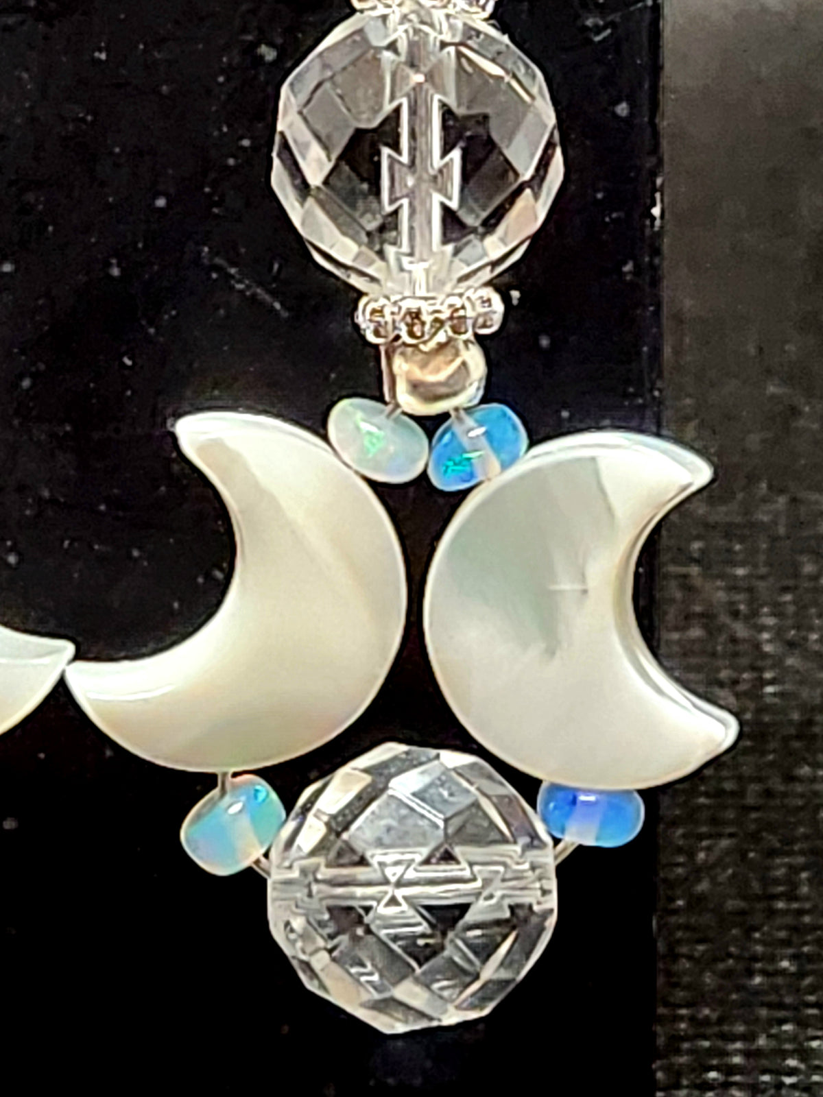 Double Crescent with Ethiopian Opal