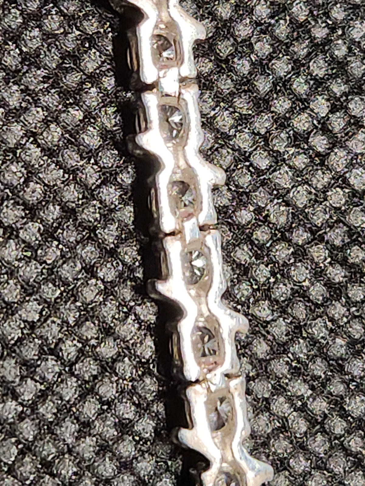 Authentic DQ Diamonique 7.5" Cubic Zirconia S-Link Tennis Bracelet 925 Sterling Silver