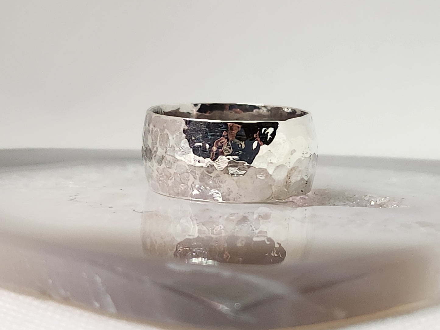 Hammered Sterling Silver band