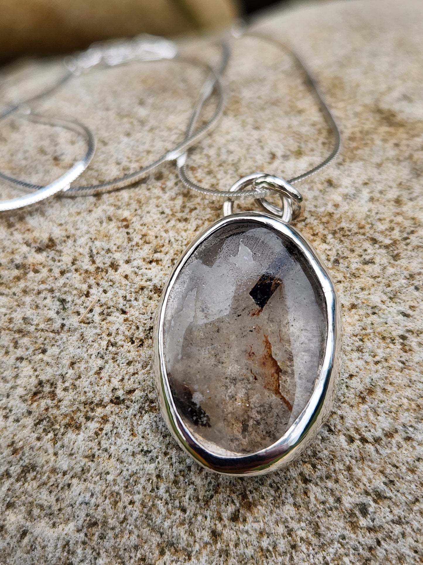 Rutliated Quartz in Sterling