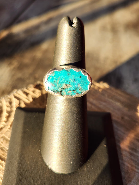 Kingman Turquiose Triple Banded Sterling Silver ring
