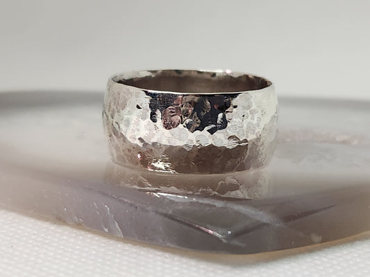 Hammered Sterling Silver band