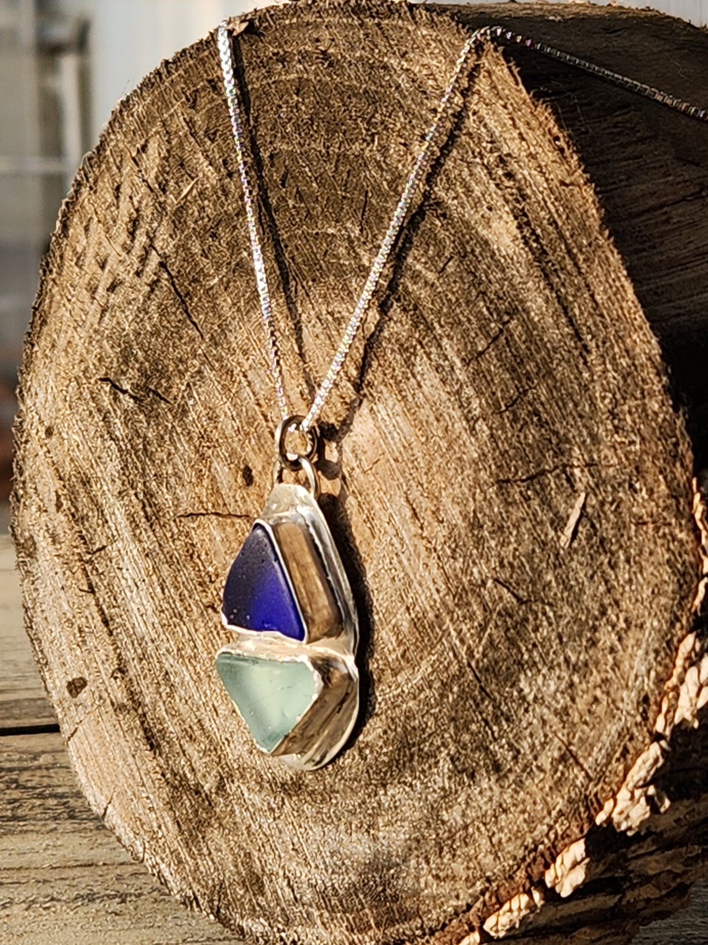 Seaglass Pendant w/chain