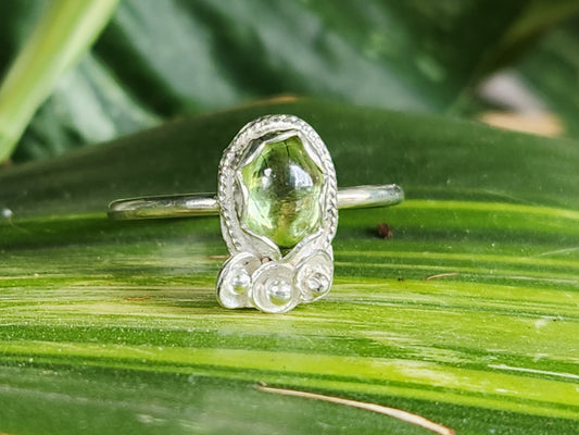 Peridot Petite Floral in Sterling Silver
