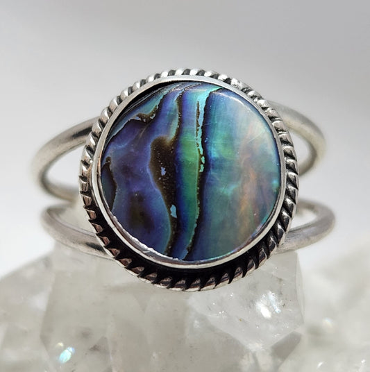 Abalone in Sterling Silver Ring