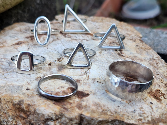 Hammered Sterling Silver band