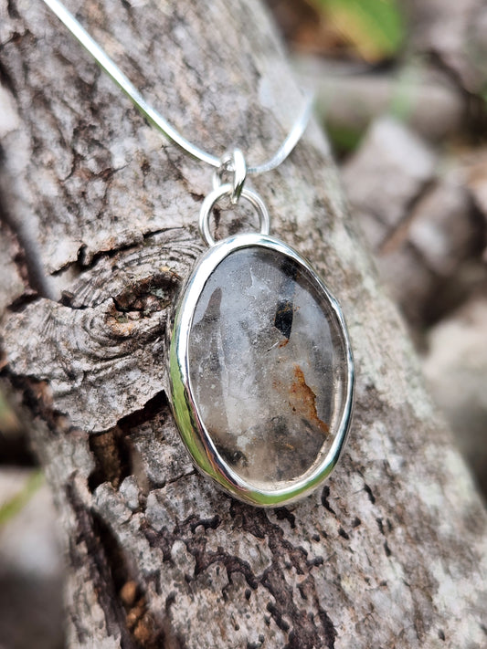 Rutliated Quartz in Sterling